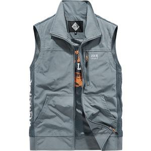 JEEP SPIRIT 남성 빅 사이즈 낚시 조끼 야외 통기성 스포츠 러닝 하이킹 조끼