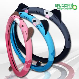 미네코 러블리 자동차  핸들커버 캐릭터 사계절 핸들커버 실내악세사리 자동차용품 차량용품