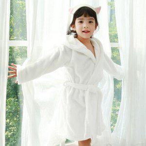 [엔비키즈] 아동 샤워가운 극세사_화이트