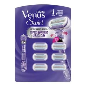 질레트 비너스 스월 제모기 면도기1  날6