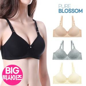 스벅 쿠폰 증정  빅사이즈 코튼 소프트 데일리 노와이어 볼륨업 브라/빅사