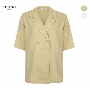 [레코브](레코브) 린넨 혼방 더블 버튼 반팔 자켓(LU31B7JK517X)