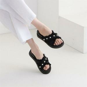 [오노마] ONM 망사슬리퍼 진주장식 캐주얼신발 여름슈즈 데일리