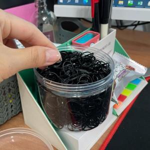 대용량 머리 고무 줄 미니 밴드 검정 끈 여아