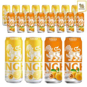 싱하 탄산음료수 한정행사 레몬소다제로330ml 10개+유자레몬소다제로330ml 10개 (총20개) 하이볼칵테일에이드