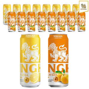싱하 탄산음료수 한정행사 레몬소다제로330ml 9개+유자레몬소다제로330ml 9개 (총18개) 하이볼칵테일에이드