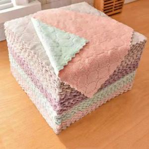 더월리샵 빨아쓰는 주방 극세사 벨벳 양면행주 10장 1세트 색상랜덤발송 25×25cm