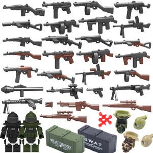 WW2 군사 빌딩 블록 솔리드 피규어 장난감 선물 무기 총 미니 위장 방폭 의류 EOD 장비 K009