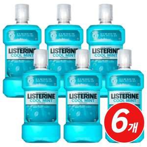 리스테린 쿨민트 구강청결제 1000ml x 6개 입냄세제거제 가글액 구취제거제 마우스워시
