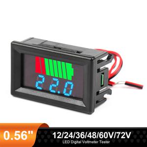 호환 자동차 배터리 충전 레벨 표시기 리튬 용량 테스터 파란색 디스플레이 LED 전압계 12V 24V 36V 48V 60