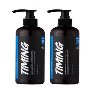 큐어실드 지성 두피 진정 타이밍 쿨 샴푸 500ml X2개