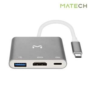 큐 메이텍 C타입 멀티허브 HDMI PD충전 3in1 미러링 맥북
