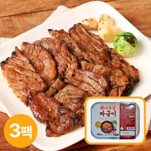 오늘의돼지 칼집 양념 목살 왕구이 600g x 3팩+ 짜글이 500g