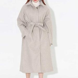 [오노마] ONM 모직 오버핏 벨트 더블 롱코트 스타일리시 오피스룩  18855088)