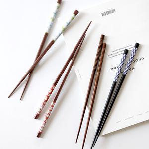 일본 아오바 천연목 패턴 젓가락5P/나무/일본젓가락