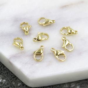 써지컬스틸) 12mm 랍스터-골드색상/붕어고리/팔찌재료