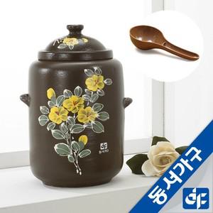 흑분청 여주산 황토 쌀독 (20kg) DF904353