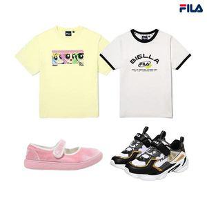[FILA KIDS] 긴급! 휠라키즈! 올 여름코디 베스트 아이템으로 완성! ~65%! 샌들/아동화/레쉬가드/반팔/티셔츠/상하세트/팬츠/원피스