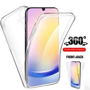 양면 충격 방지 투명 PC 및 PET 케이스, 삼성 갤럭시 A05s A15 4G A25 A35 5G A 용, 360 ° 전신 보호