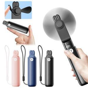 미니 휴대용 선풍기 USB 충전식 편리한 보조배터리 조용한 휴대용 접이식 소형 포켓 선풍기 여행용 2000mAh