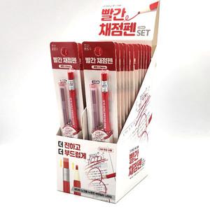 조선문방구 더 진하고 부드러운 빨간 채점펜 세트 2.6mm 1BOX (1500원x24EA)