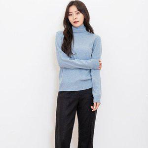 [옷자락]여자 캐시미어 목폴라 데일리 이너 얇은 울 니트_P318775985