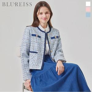 [블루레이스] 데님배색트리밍트위드자켓_B5S1JK1001