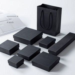 2개 반지 귀걸이 목걸이 팔찌 케이스 주얼리 상자 7x9cm 쥬얼리 보관함 선물 포장 종이상자 스펀지 포함