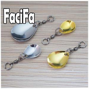 10pcs 황동 스피너 블레이드 스테인레스 스틸 소음 장식 조각 Paillette wobbler 낚시 미끼 스푼에 대한 배