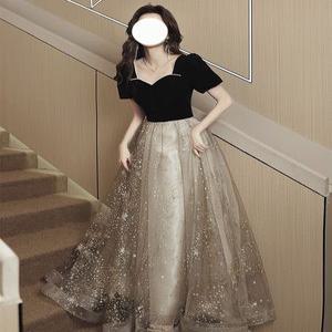 연주회 이브닝 드레스 셀프웨딩 연주복 롱 블랙 촬영 들러리 피로연 레이스 2부 공연 파티