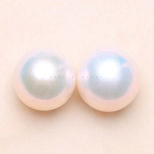 여성 선물 AAA 천연 화이트 베어 진주 담수 에디슨 라운드 비즈 하이 라이트 DIY 목걸이 귀걸이 12 13MM BCX