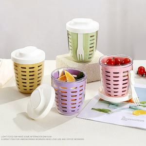 후르츠팟 600ml 과일 샐러드 컵 다이어트·운동·나들이용 런치팟