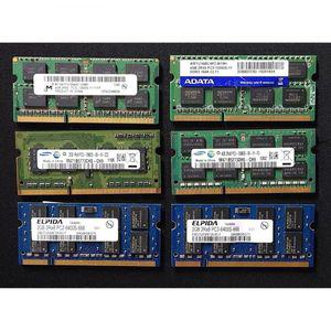 6 노트북 RAM 모듈s ？ DDR3  DDR2 ？ 4GB  2GB Mixed ？ 마이크론 ADATA 삼