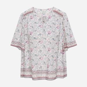 [롯데백화점]써스데이 아일랜드 [여성]보더 믹스 블라우스(T254MBL349W)