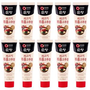 청정원 순창 쇠고기 볶음고추장 60g 여행용 튜브고추장 10개