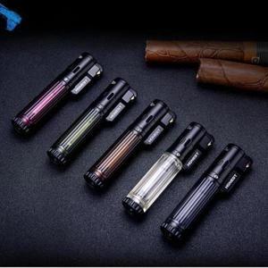 HONEST 금속 블루 플레임 직접 플러시 부탄 가스 라이터 휴대용 야외 방풍 베이킹 바베큐 남성용 창의적인
