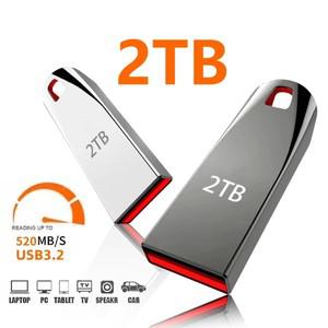 호환 USB 3.0 메탈 플래시 드라이브 고속 펜드라이브  USB 드라이브 방수 메모리 USB 플래시 디스크 2TB 1T