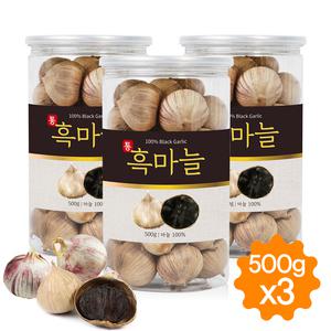 흑마늘 통흑마늘 히말라야 코끼리 마늘 발효 흙마늘 효능 500g 3통