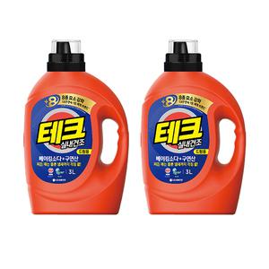 테크 베이킹+구연산 액체세제, 드럼 용기, 3L, 2개