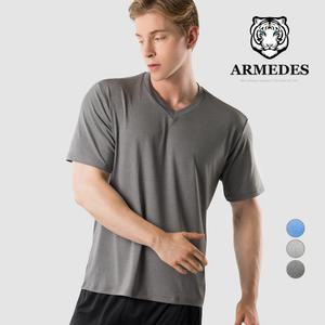 아르메데스 남성 사방스판 브이넥 반팔 티셔츠 AR-196