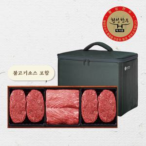 [롯데백화점]대림비앤씨 1등급 횡성한우 으뜸7호세트 1.2kg (국거리+불고기+불고기+사골육수/냉장)