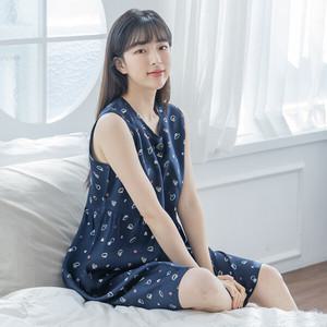 국내생산 풍기인견 여성 민소매 원피스