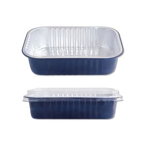 삼아 알루미늄 사각용기 730ml 블랙 용기뚜껑세트 10개