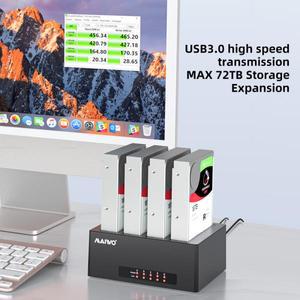 MAIWO 하드 드라이브 도킹 스테이션 외부 SATA 박스용 4 베이 SATAUSB 30 HDD 25 35 인치 HDD/SSD