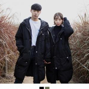 [BZJL5DGB_4C]겨울패딩 후드 롱 덕다운 룩
