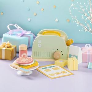 투키 원목 토스터기 소꿉놀이 주방놀이 토스트 샌드위치 만들기 우드토이 소근육발달 유아