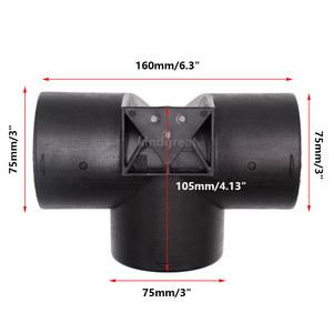 Eberspacher Webasto 듀얼 레귤레이터 플랩 밸브 아웃렛 커넥터가있는 75mm 주차 히터 배기 덕트 에어 벤트 파이프