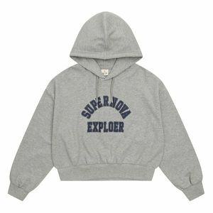 [보리보리/에꼴리에]여자 가을이월 아치 레터링 셋업 크롭 후드티(24QT753)