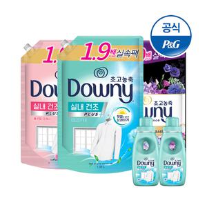 다우니 실내건조PLUS 초고농축 섬유유연제 1.35L 3개 모음 +200ml 2개