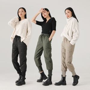 여성 패딩바지 겨울 택티컬 조거팬츠
